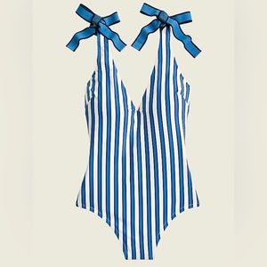 J. Crew striped one piece bathing suit